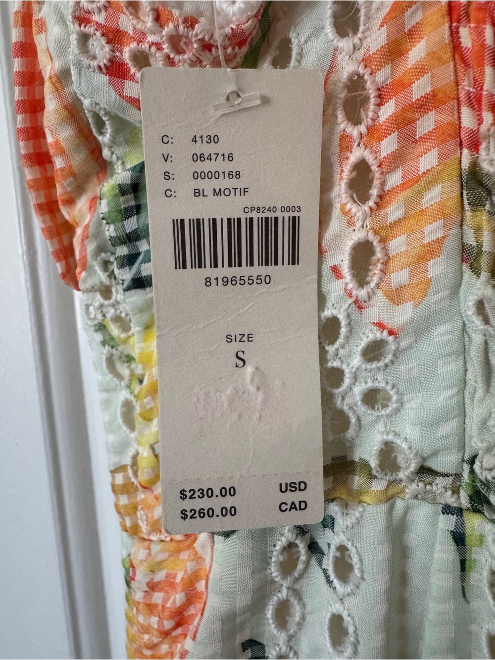 Sunny Lemon and Orange Print Eyelet sleeveless lined Midi Dress - Picture 9 of 14